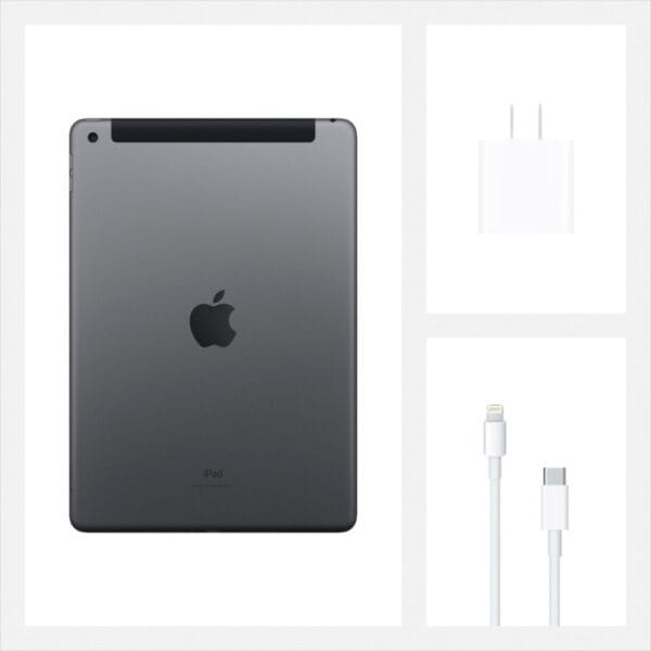 AS6 Refurbished Apple 10.2-Inch iPad with Wi-Fi + Cellular - 32GB (Unlocked) - Space Gray - Image 2