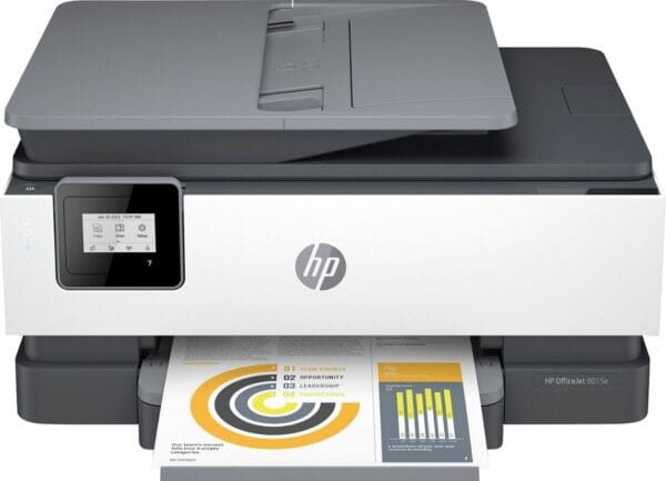 AS6 Refurbished HP - OfficeJet 8015e Wireless All-In-One Inkjet Printer - White