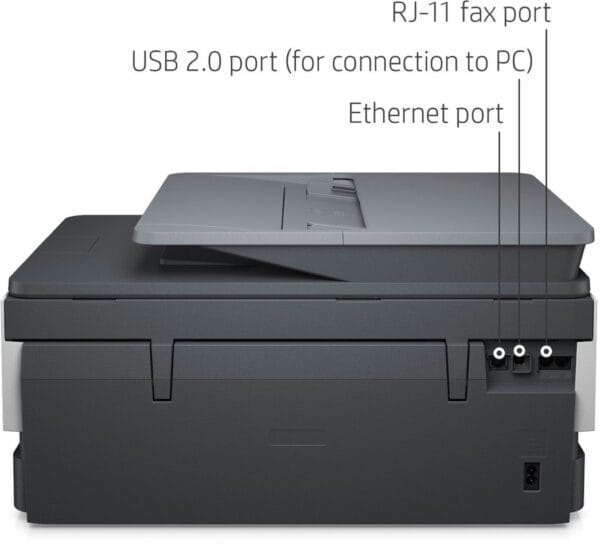 AS6 Refurbished HP - OfficeJet Pro 8034e Wireless All-In-One Inkjet Printer - White - Image 4