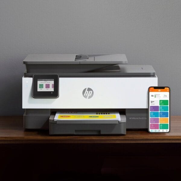 AS6 Refurbished HP - OfficeJet Pro 8034e Wireless All-In-One Inkjet Printer - White - Image 3